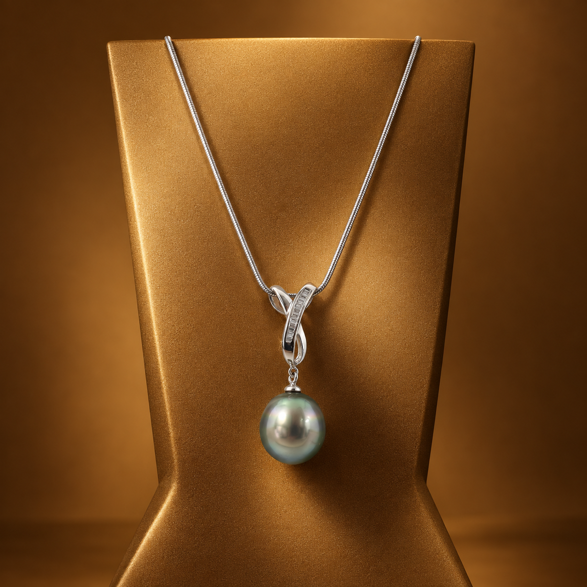Alika Necklace featuring a stunning Tahitian pearl, perfect for Tahitian pearl jewellery lovers and Pacific jewellery enthusiasts.